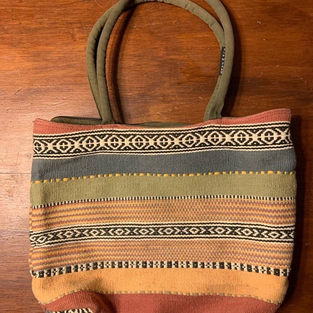 Sun and sand multicolored multi patterned tote bag shoulder bag purse. Fun! - Picture 8 of 8